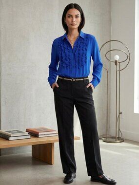 Gorgeous Royal Blue Silk Blouse
